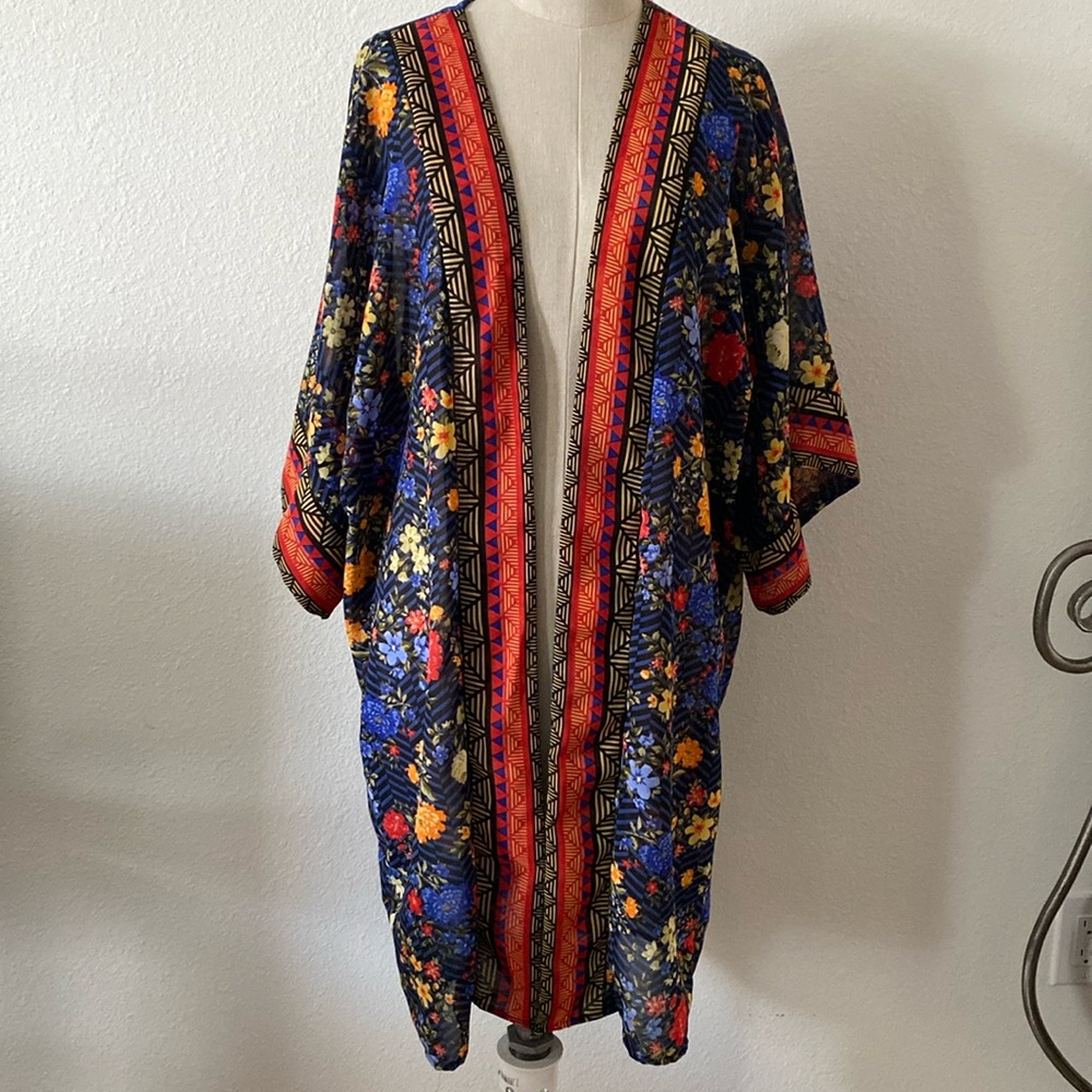 Multi colored kimono